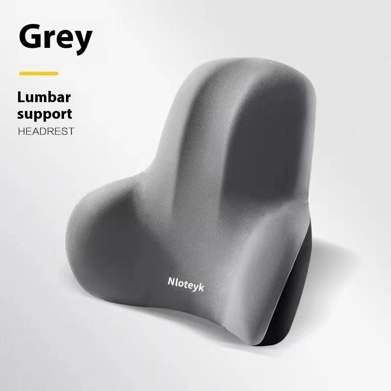 Four Seasons Universal Car Memory Foam Waist Cushion Back Cushion Headrest Cervical Spine Neck Pillow Car Pillow Seat Headrest
