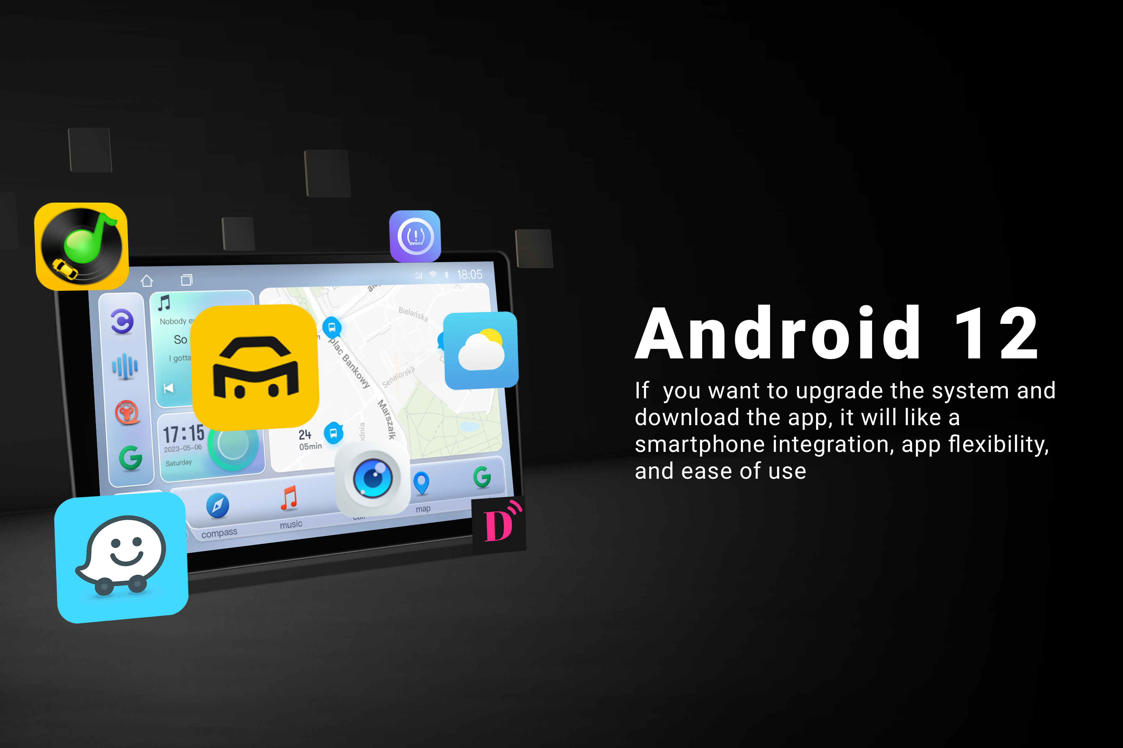 Android 12 9inch & 10inch Universal Android player Car Radio