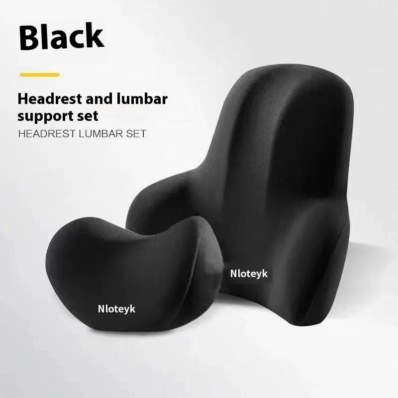 Four Seasons Universal Car Memory Foam Waist Cushion Back Cushion Headrest Cervical Spine Neck Pillow Car Pillow Seat Headrest
