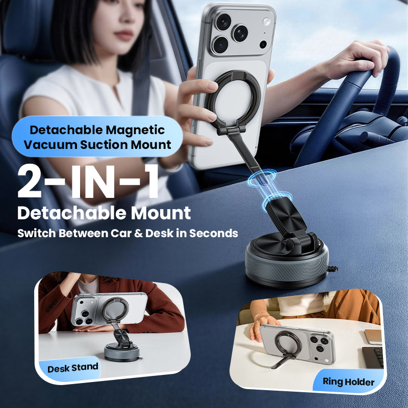 2-in-1 Detachable Magnetic Phone Mount