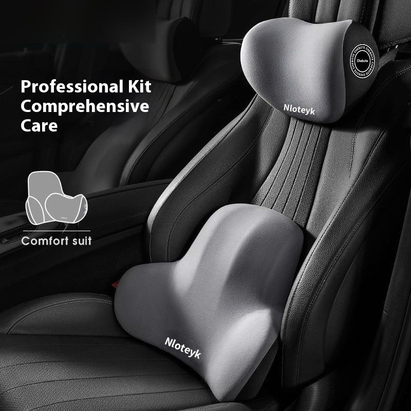 Four Seasons Universal Car Memory Foam Waist Cushion Back Cushion Headrest Cervical Spine Neck Pillow Car Pillow Seat Headrest